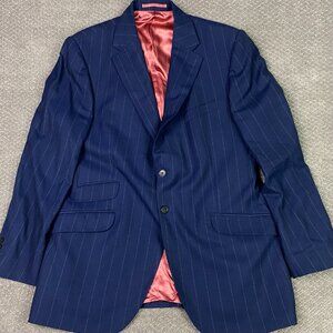 Charles Tyrwhitt Yorkshire Worsted Half Canvas Blazer Men's 46L Slim Fit Blue